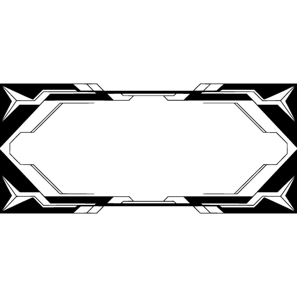 Futuristic Interface Frame , Minimalist Tech Overlay, Illustration vector