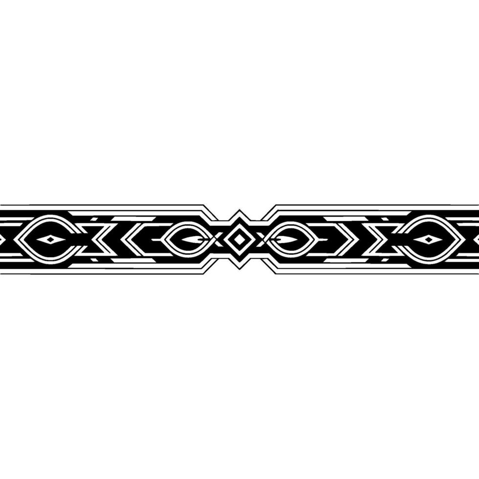 Abstract Geometric Border in Black and White on a Gradiant Background. vector