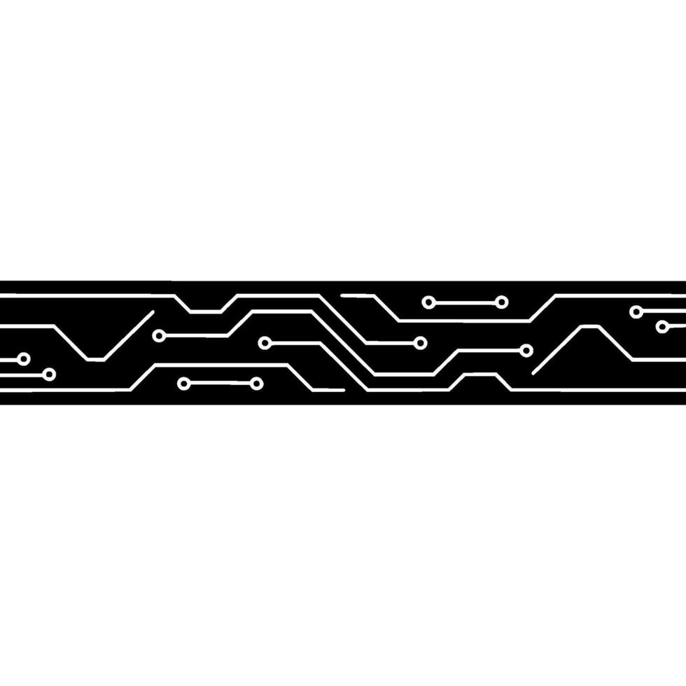 Minimalist Circuit Board , Black and White Technology Background vector