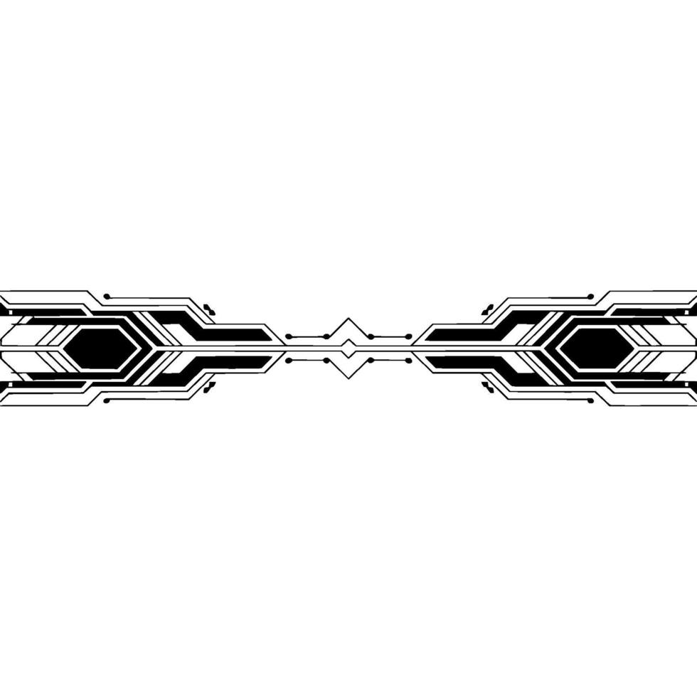 Techinspired Geometric Border, Modern Minimalist Element vector