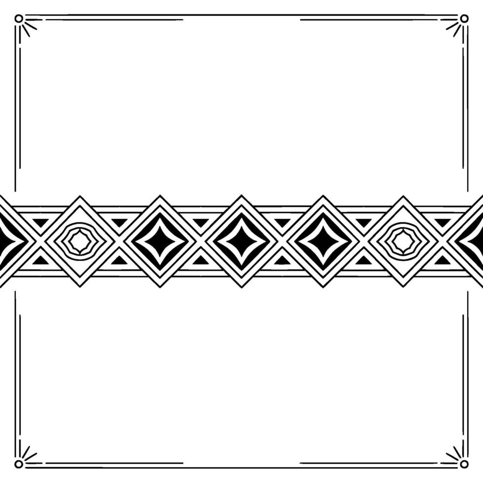 Decoinspired Geometric Border on Gradiant Background vector