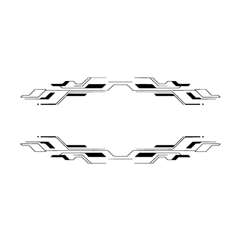 Tech Circuit Elements Abstract Technology on Grayscale Background vector