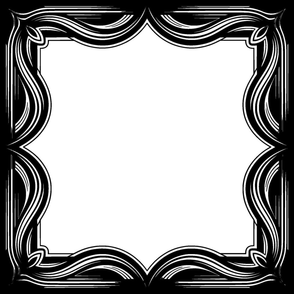 Elegant Art Deco Style Frame With Blank White Space vector