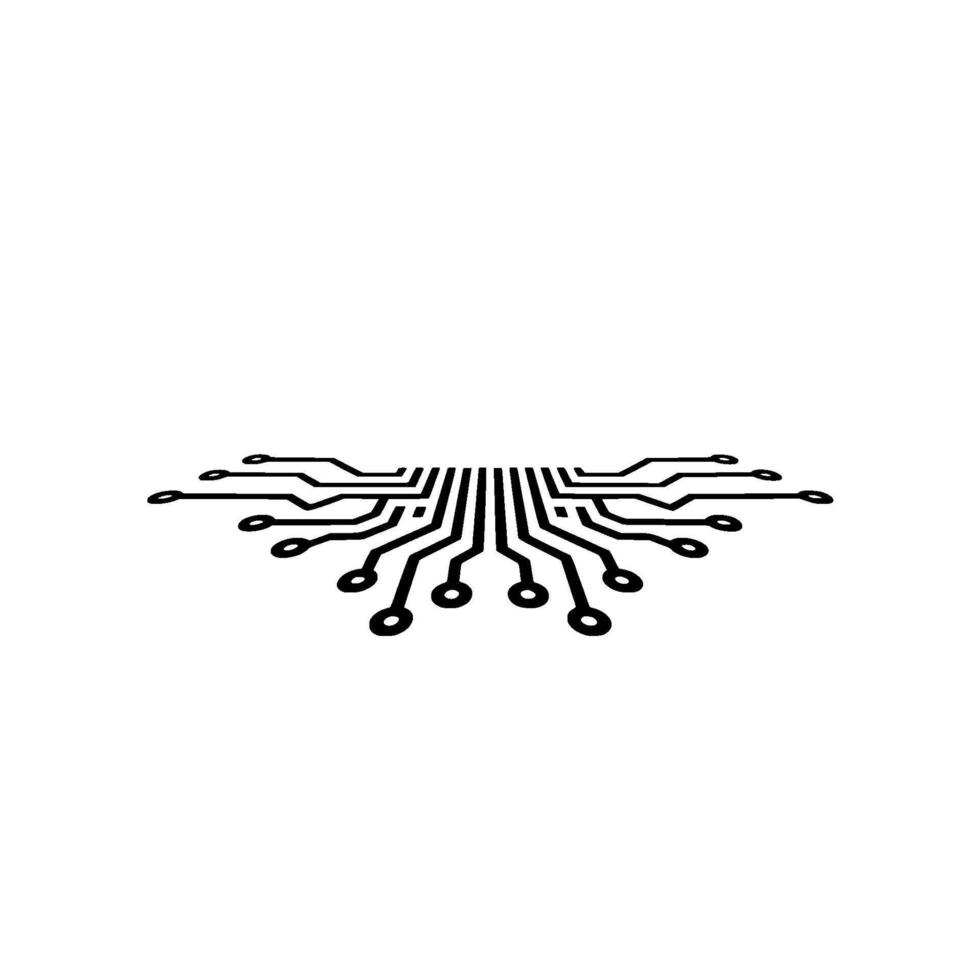 Abstract Circuit Board Minimalist Technology Illustration vector