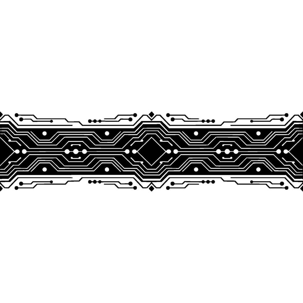 Abstract Black Circuit Board Pattern on Light Background vector
