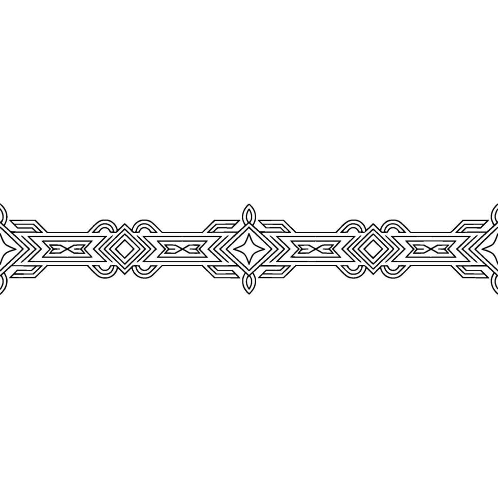 Geometric Ornament Border, Art Deco Line , Elegant Background vector