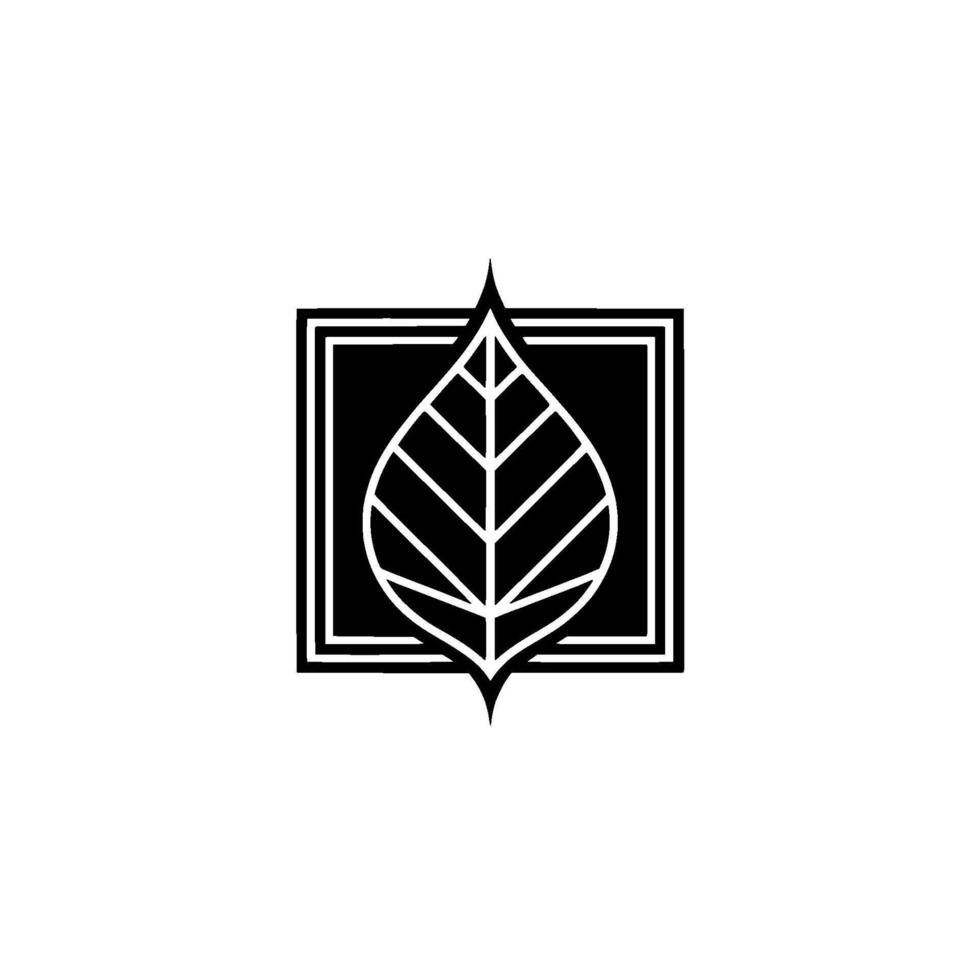Minimalist Leaf, Modern Botanical Illustration vector