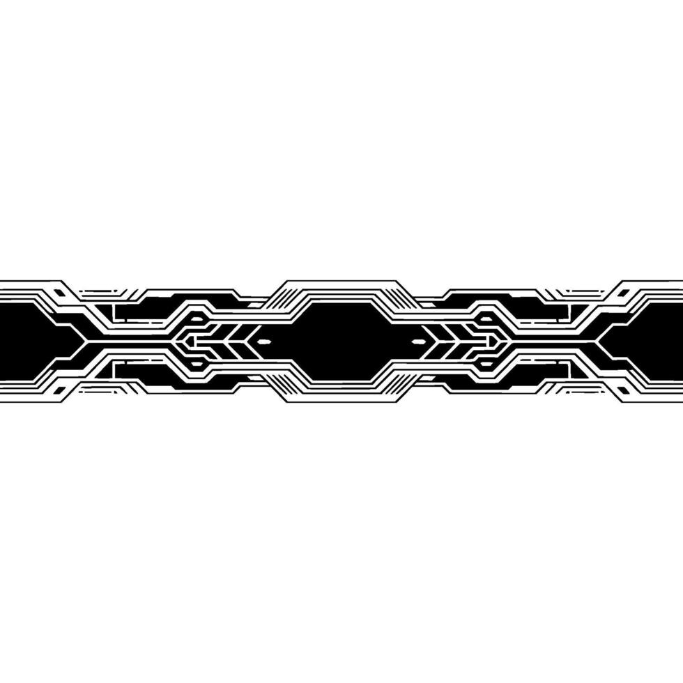 Abstract Black And White Circuit Board, Technology Background vector