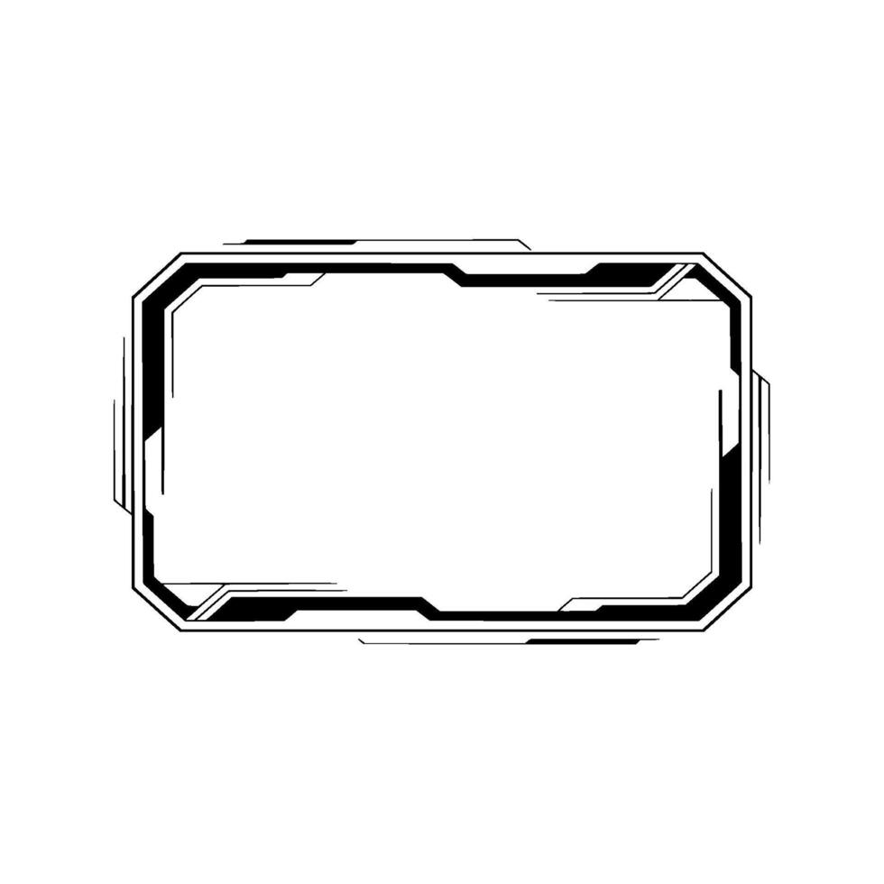 Futuristic Ui Frame, Minimalist Tech Background vector
