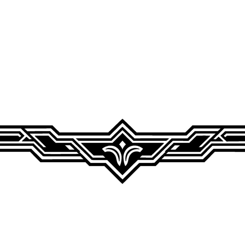 Geometric Black Silver Ornamental Border, Modern Elegance vector