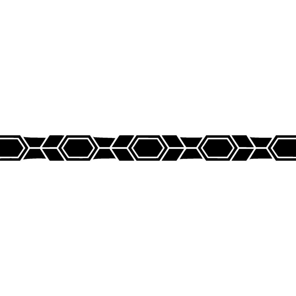 Abstract Geometric Border Hexagons Arrows, Black And White vector