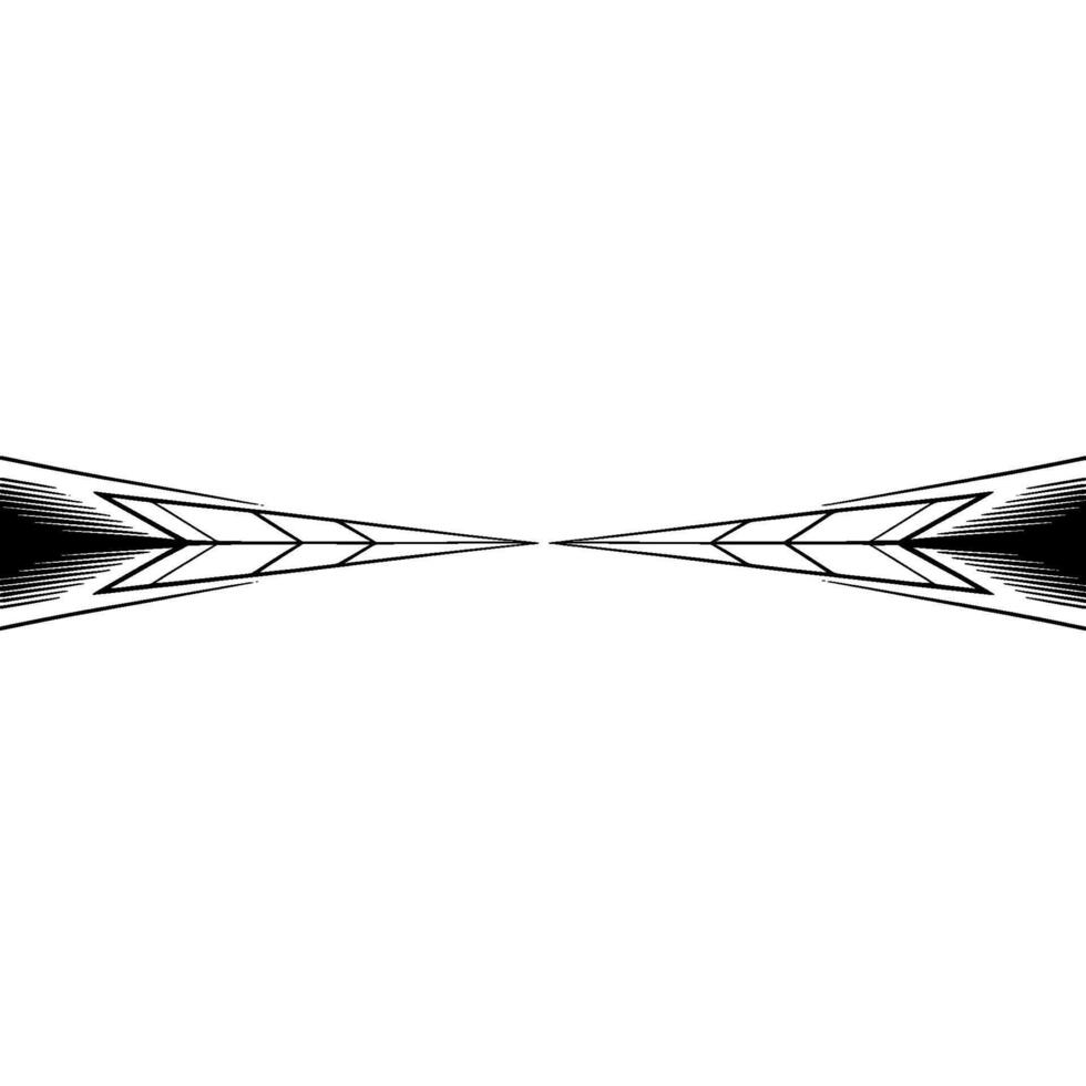 Abstract Geometric Line Art, Black White, Symmetry, Modern Element vector