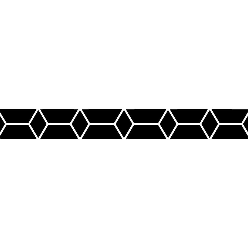 Geometric Diamond Border In Black On White, Minimalist vector