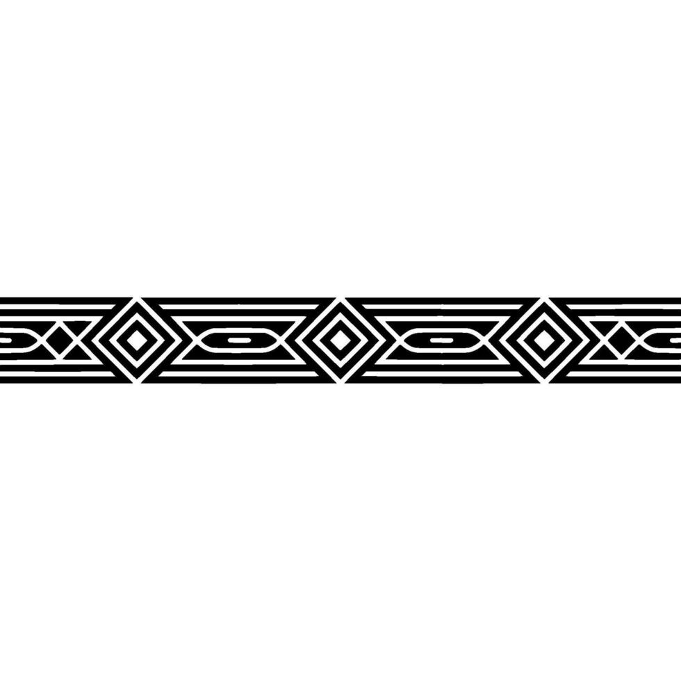 Geometric Border, Black And White Pattern On Light Gradient Background vector