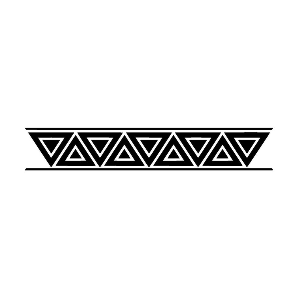 Geometric Triangle Border Ornament, Black On Gradient White Background vector