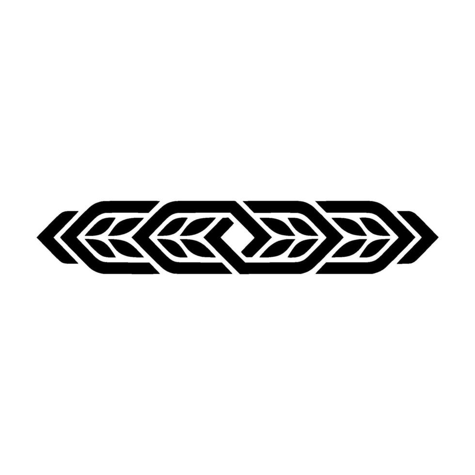 Geometric Wheat Motif On White, Modern Elegant vector