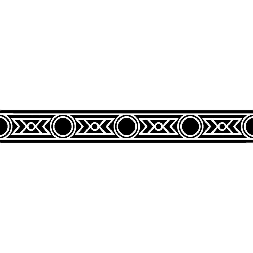Geometric Border In Black And White, Seamless Repeating Pattern vector