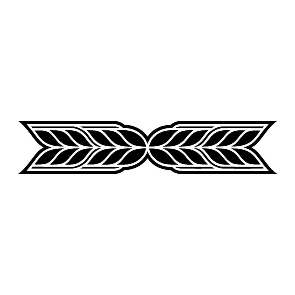 Geometric Wheat Pattern On White, Minimalist vector