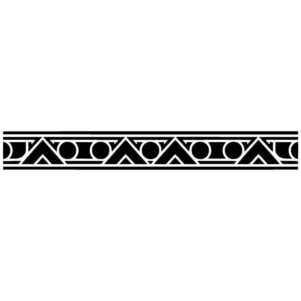 Geometric Pattern Border Element, Black And White vector