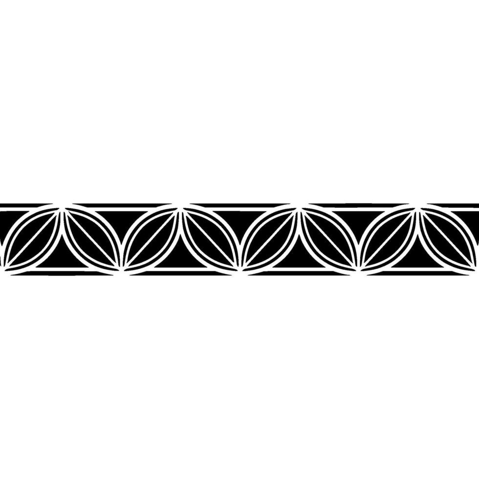 Geometric Pattern Border, Black And White, Minimalist, Decorative Element vector