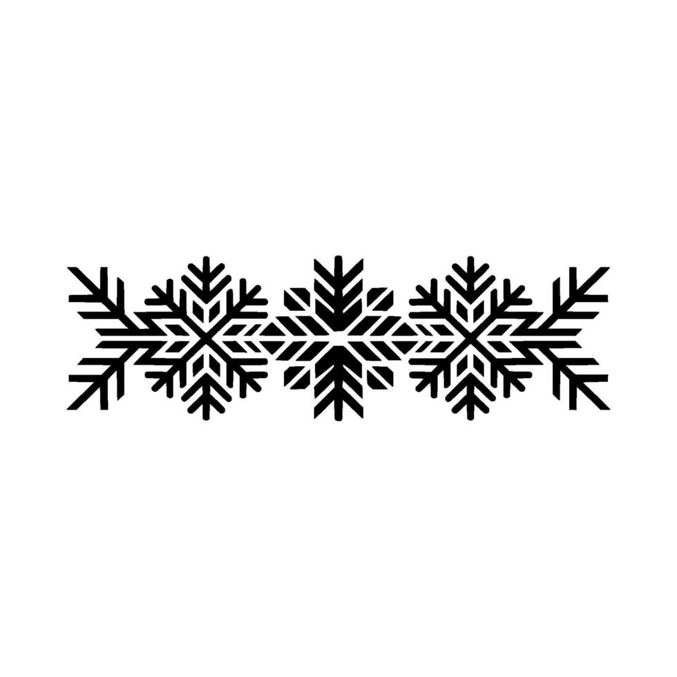 Minimalist Snowflake Border Illustration vector