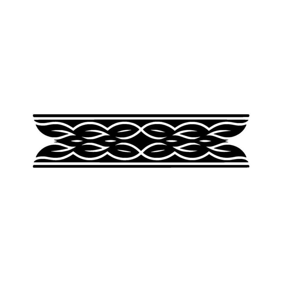 Abstract Leaf Border In Black And White vector
