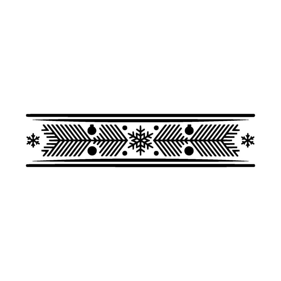 Minimalist Christmas Ornament Border On Light Gray vector