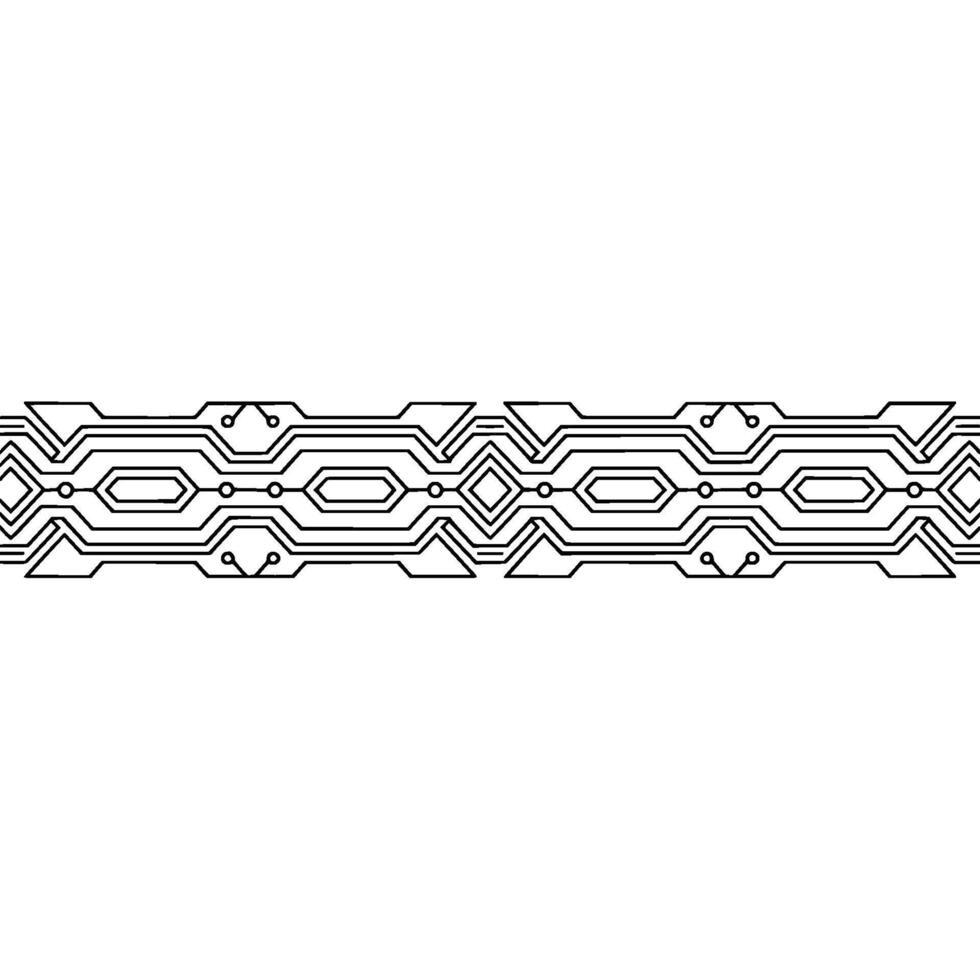 Minimalist Tech Circuitry, On White Background vector