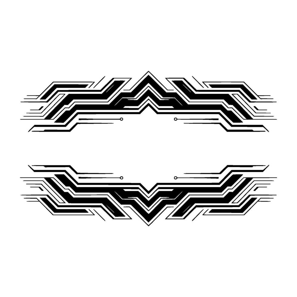 Futuristic Tech Borderframe Clean Lines, Illustration vector