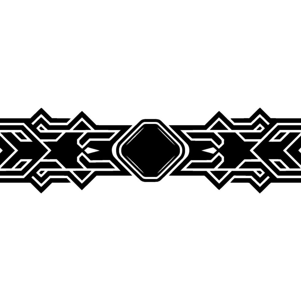 Geometric Border Element, Black And White, Abstract vector