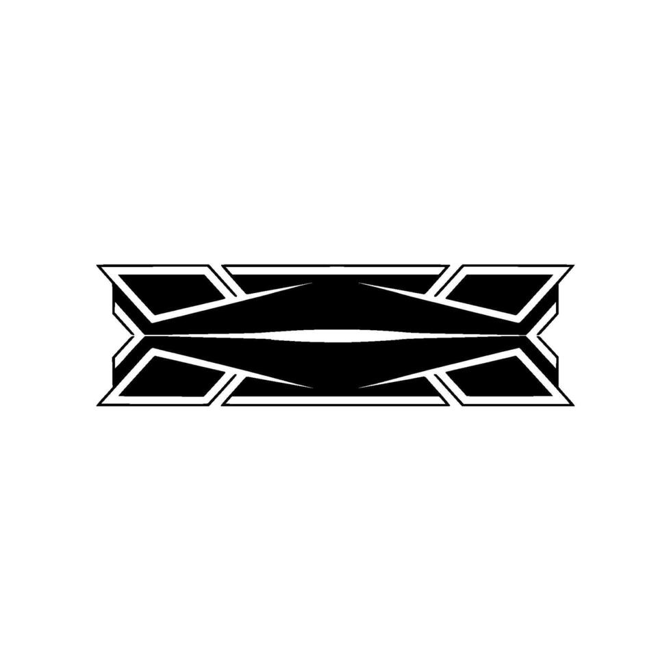 Abstract Geometric Badge With Glowing Center, Minimalist vector