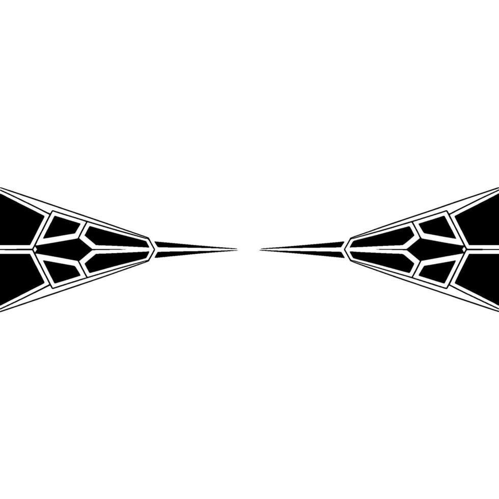 Geometric Abstract Black And White Symmetry vector
