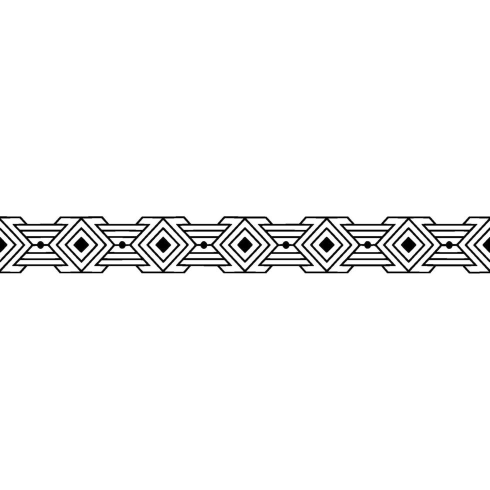 Geometric Border Element Art Deco On White Background vector