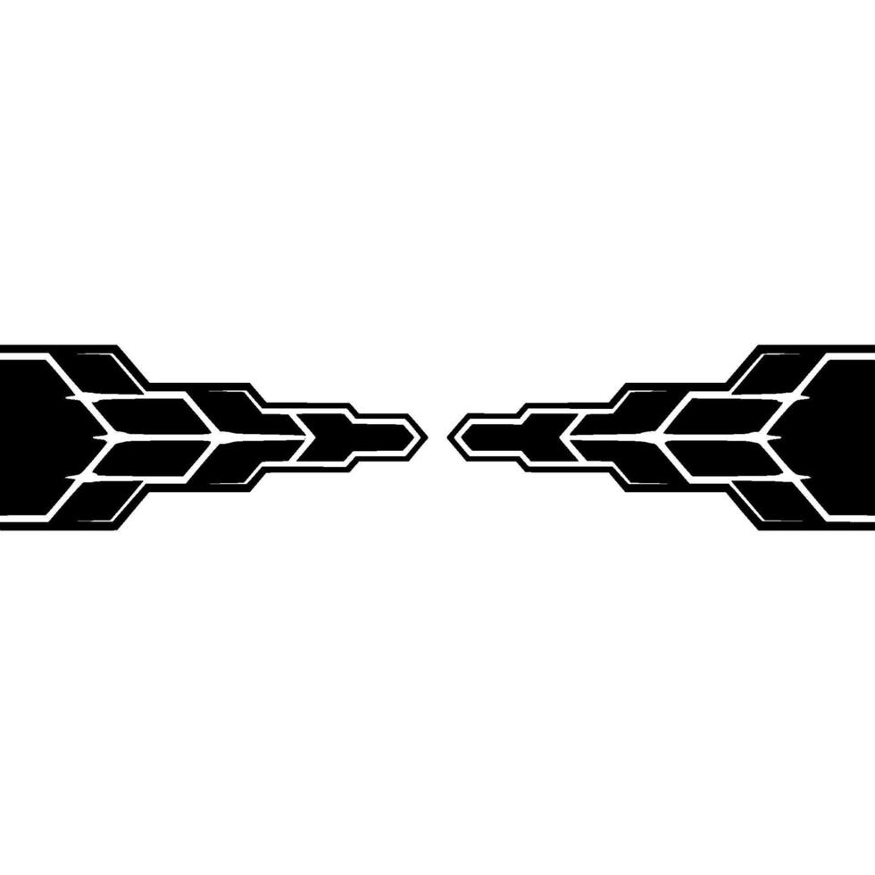 Futuristic Tech Symmetric Black White vector
