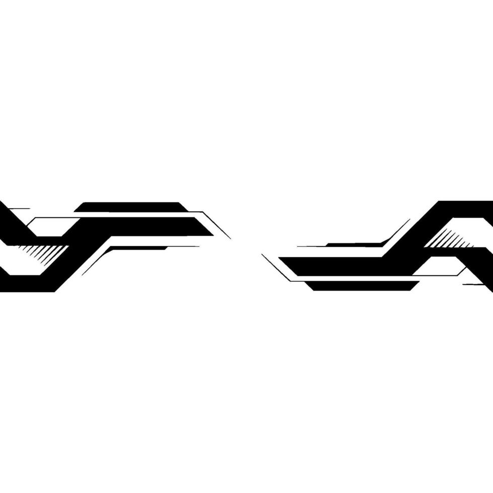 Modern Tech Abstract Geometric Black Lines On White Background vector
