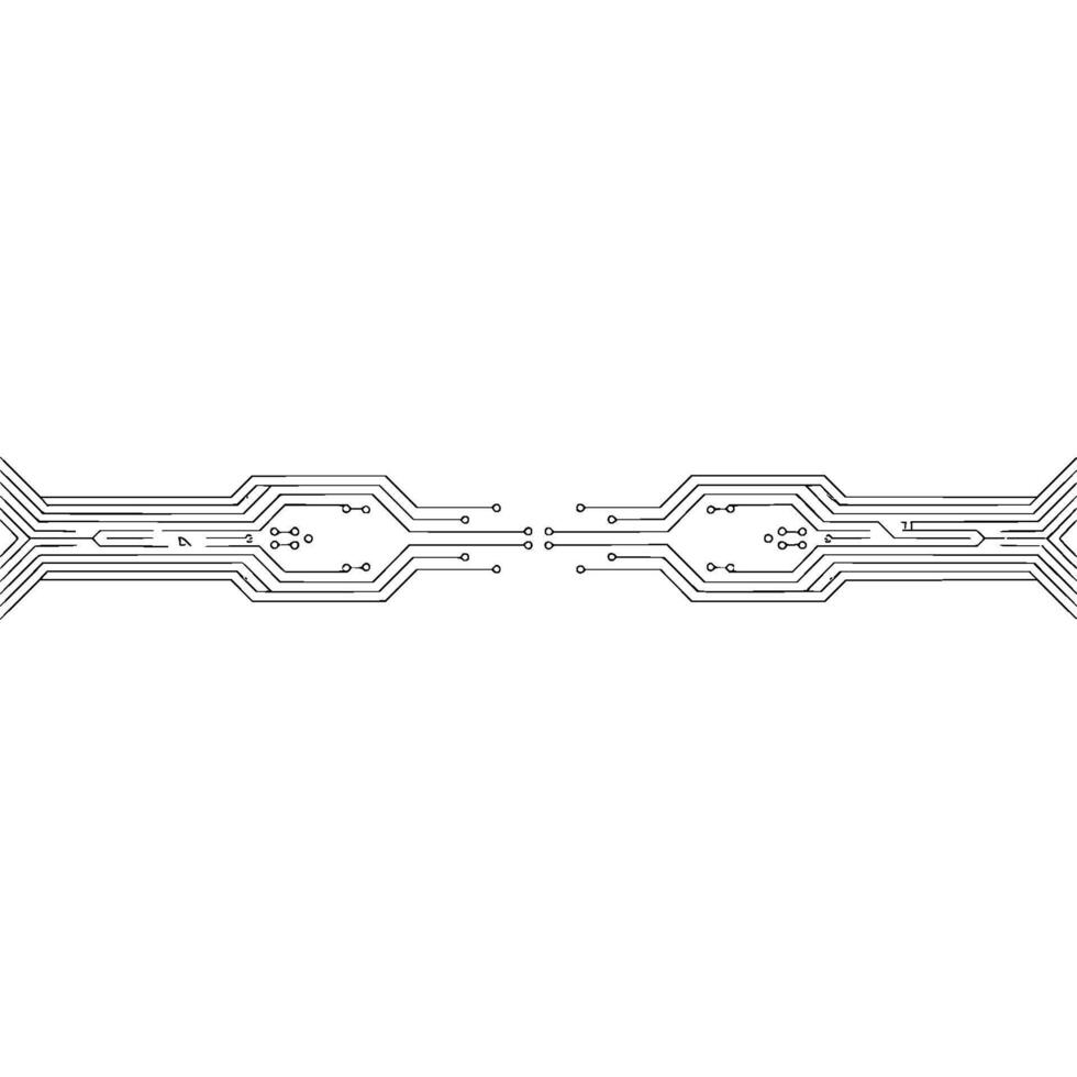Circuit Board Abstract In Minimalist Gray, Technology Background vector