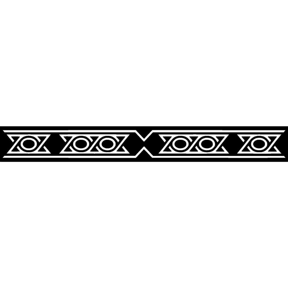 Geometric Black And White Border Element, Abstract Pattern vector