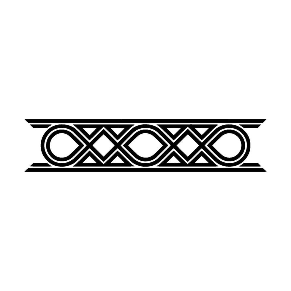 Elegant Geometric Border In Black On Gradient White Background vector
