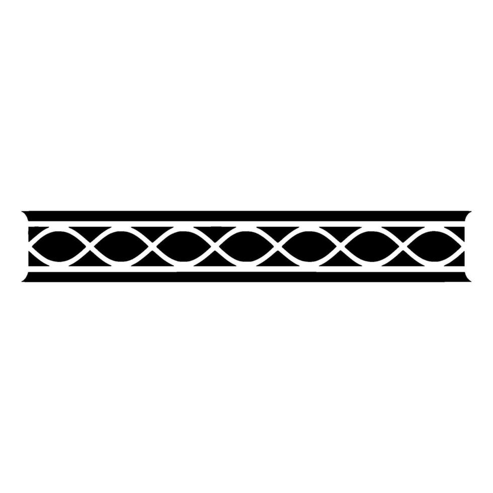 Elegant Border Black And White Seamless Ornament vector