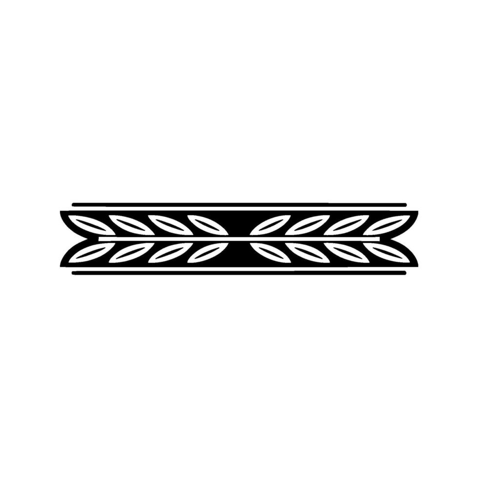 Black Leaf Border Element On Light Background vector