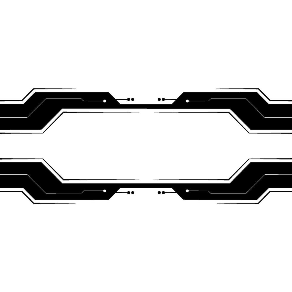 Abstract Tech Interface Template In Black And White vector