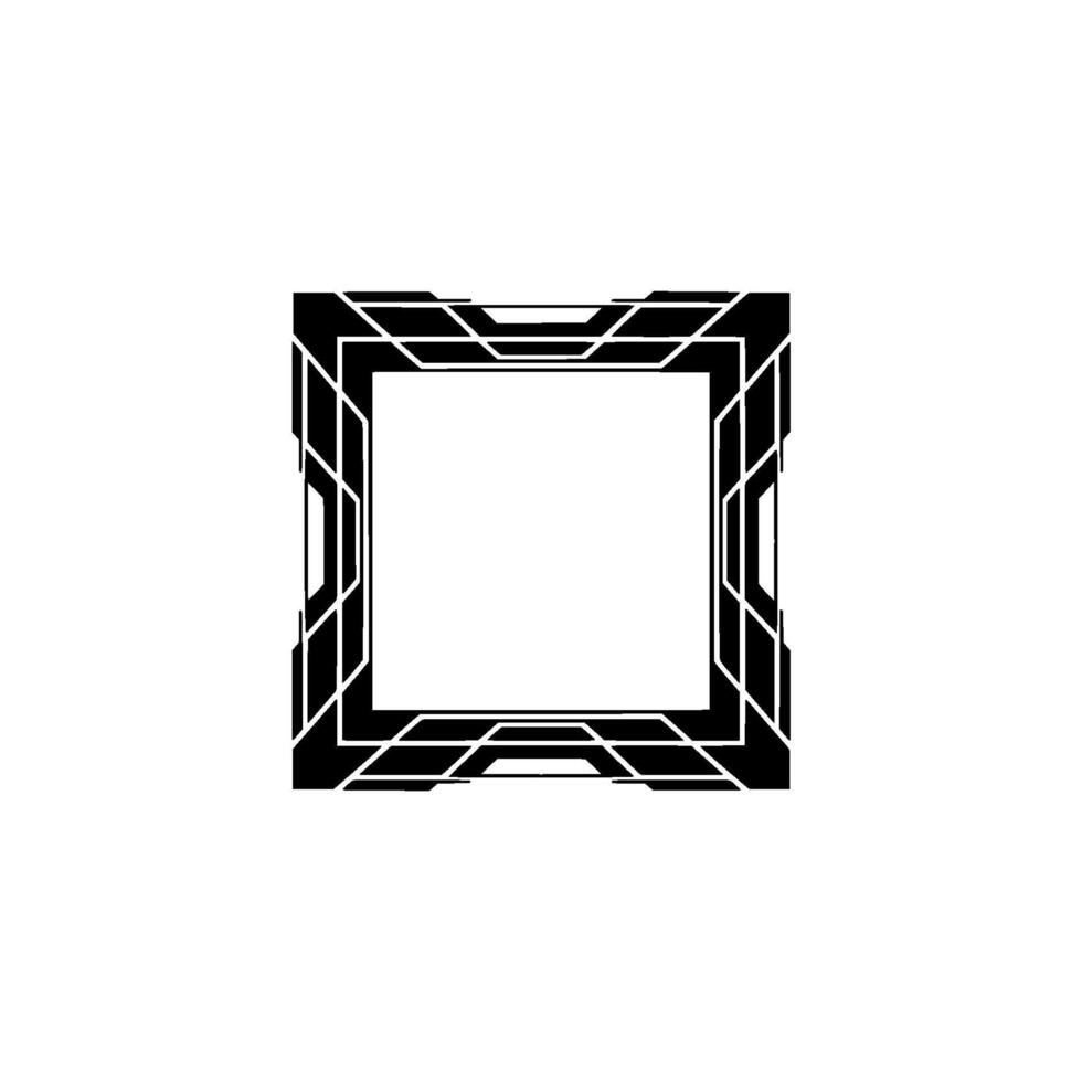 Geometric Frame On White, Modern Art Deco vector