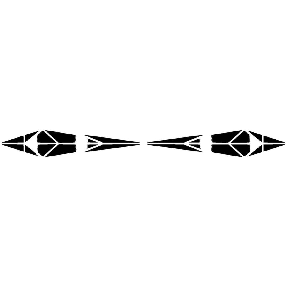 Geometric Abstract Symmetrical Black Shapes On White vector