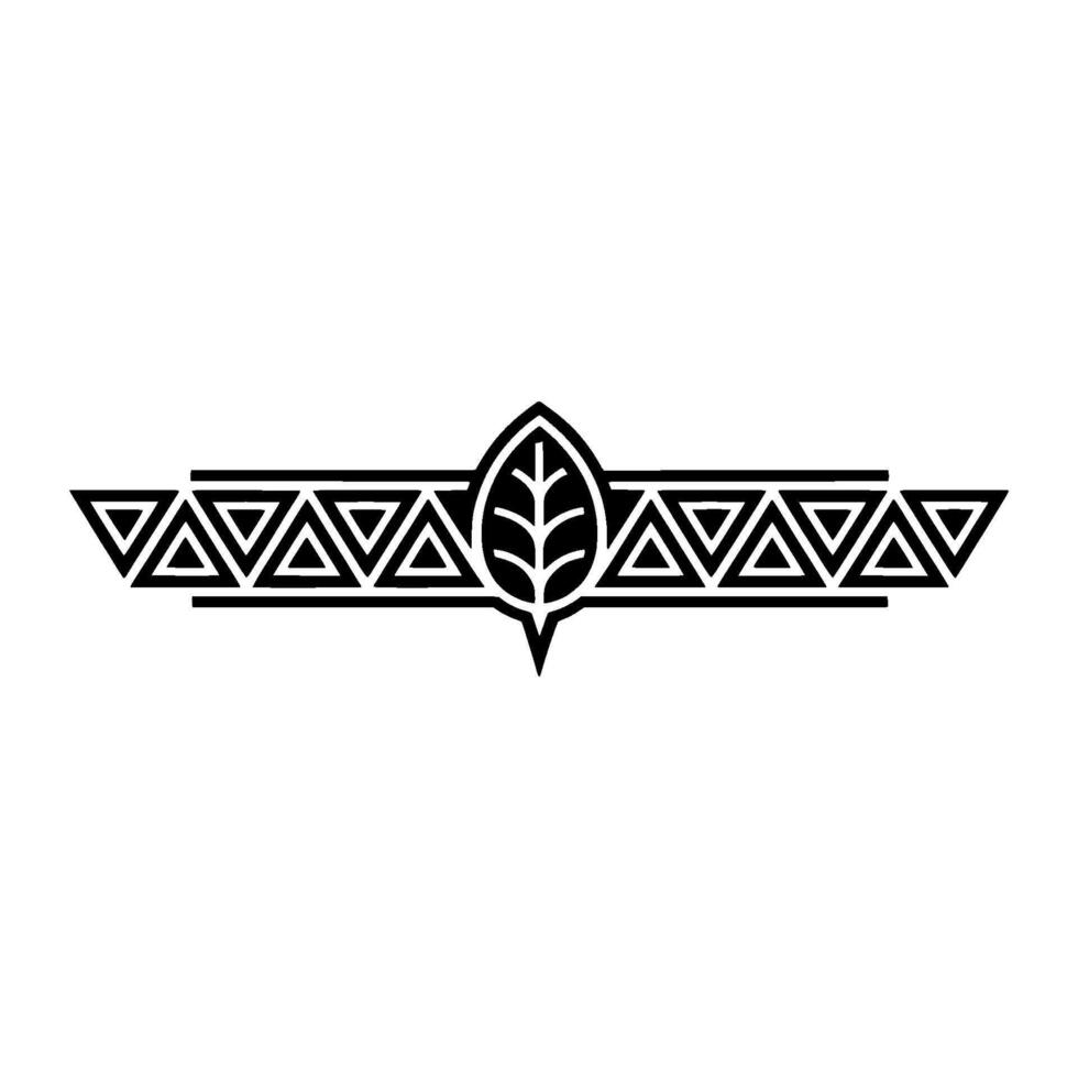 Minimalist Leaf Border With Geometric Elements vector