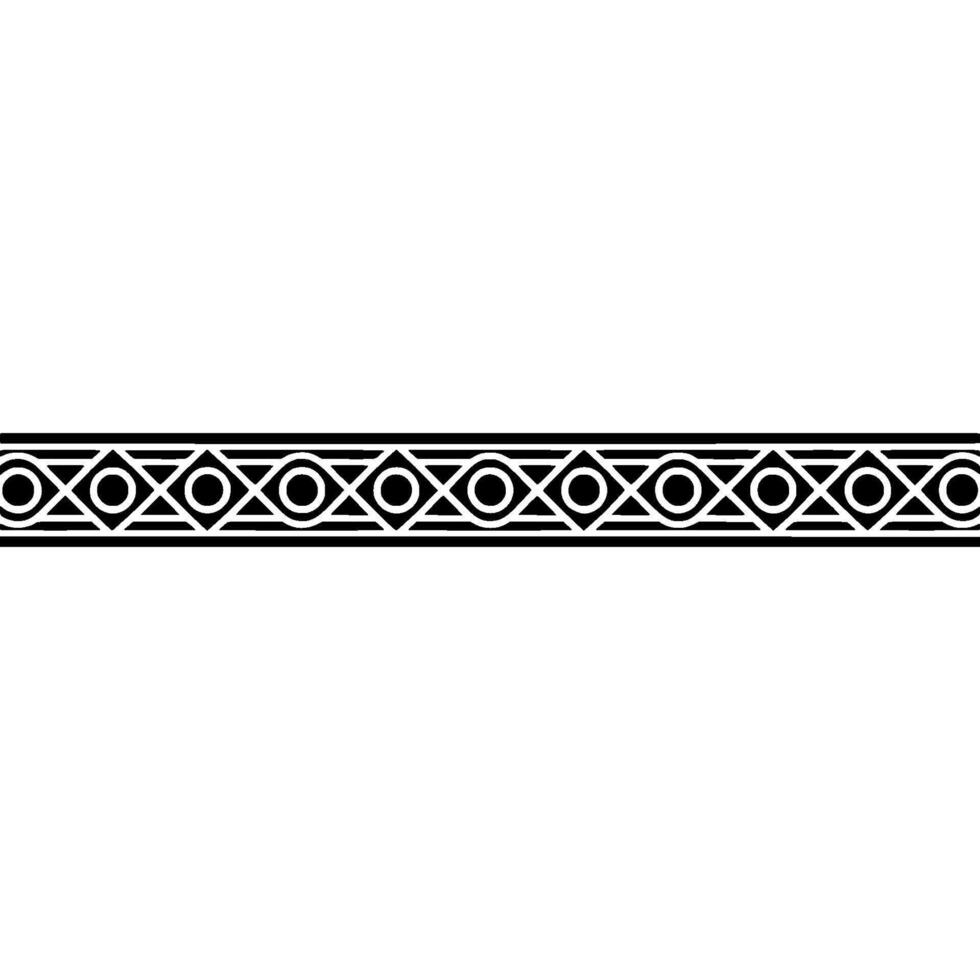 Minimalist Geometric Border Black White Repeating Pattern vector