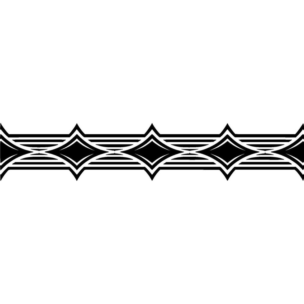 Art Deco Geometric Border On White, Minimalist vector