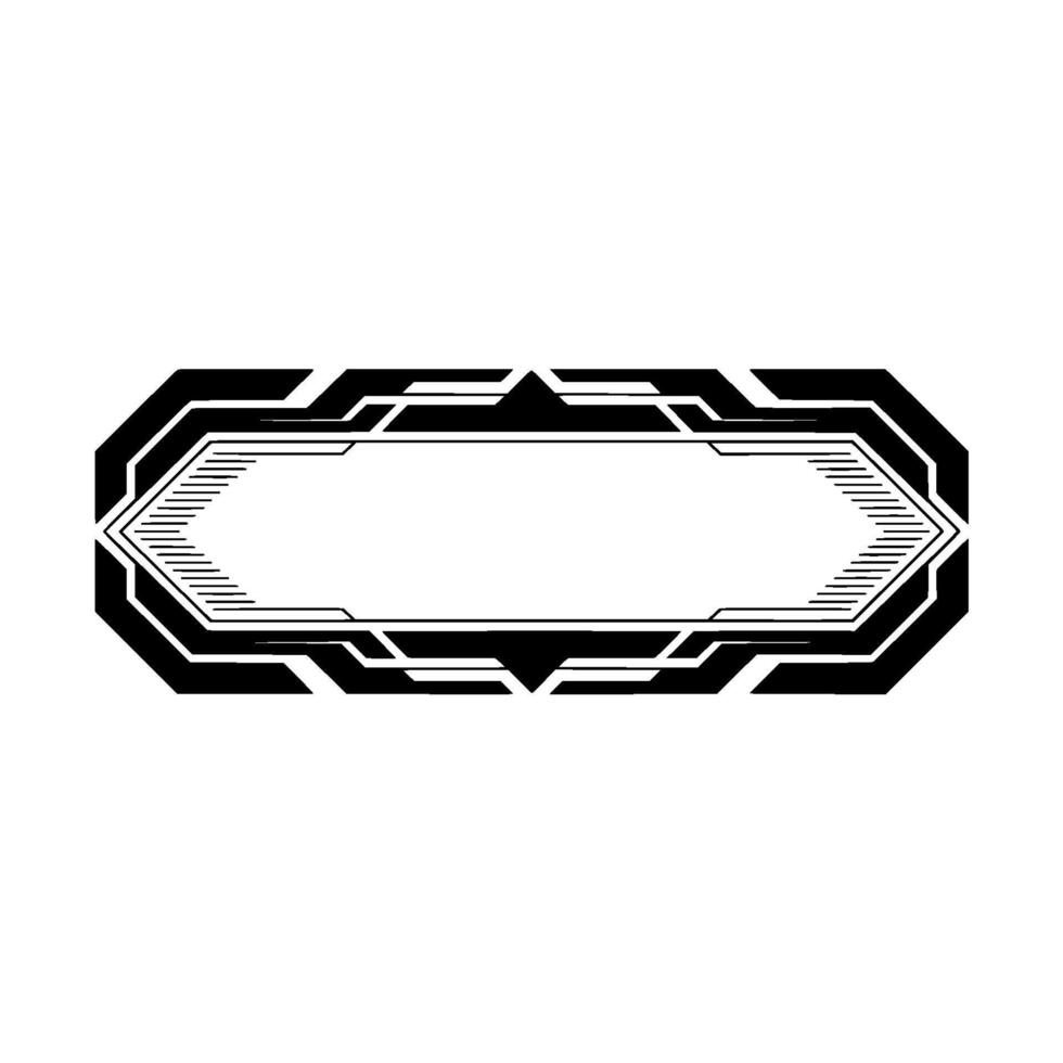 Futuristic Tech Frame Element, Minimalist vector