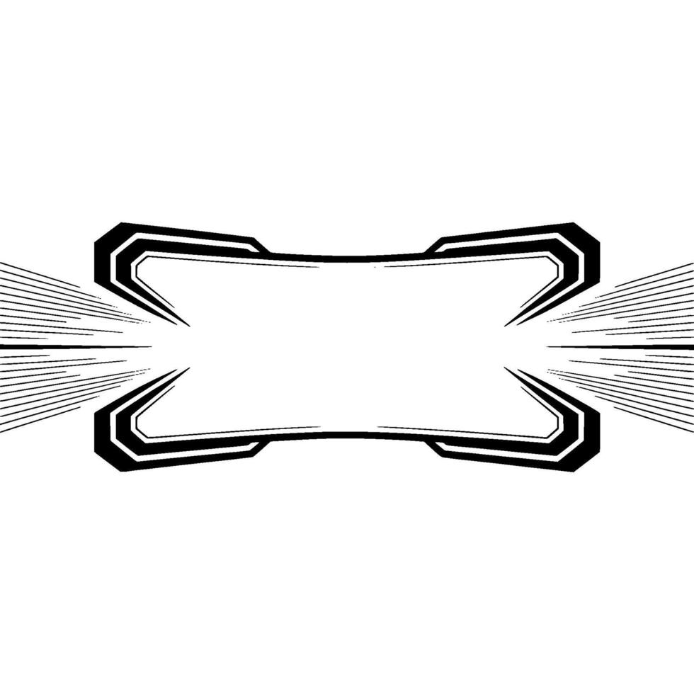 Abstract Geometric Badge In Black And White vector
