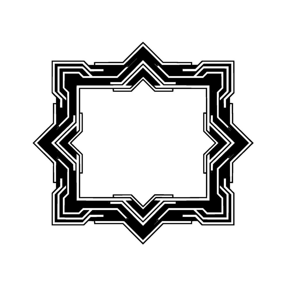 Geometric Art Deco Frame On Light Background vector