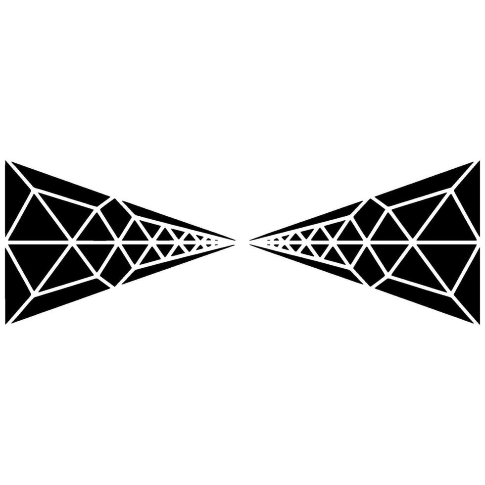 Abstract Geometric Black White Tunnel, Minimalist vector